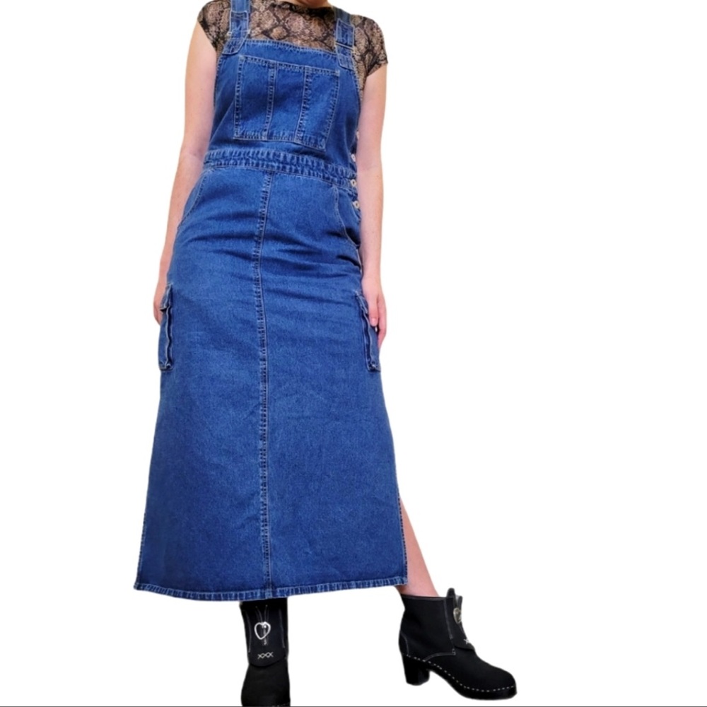 90s cargo overall dress RARE vintage dress
